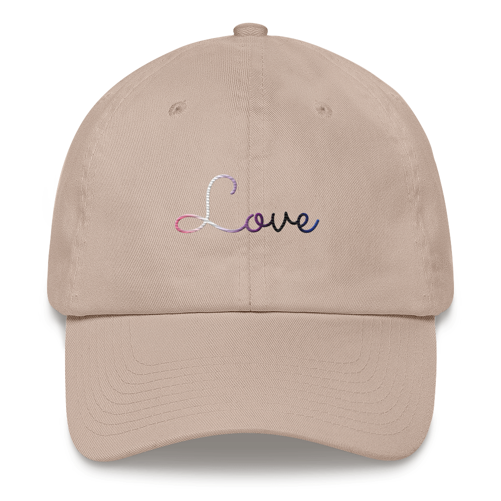 Genderfluid Love Script Hat: Elegantly Embroidered Pride Cap