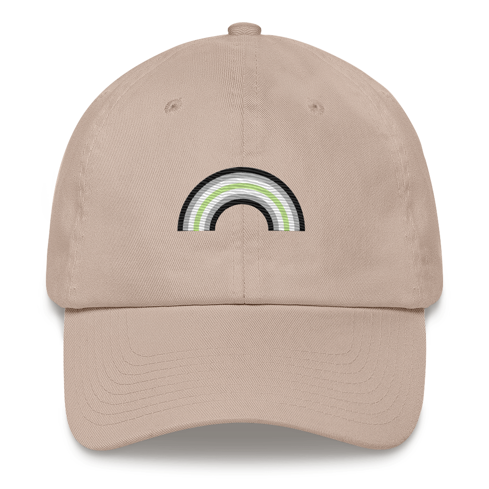 Embroidered Agender Rainbow Hat: Pride Flag LGBTQ+ Design