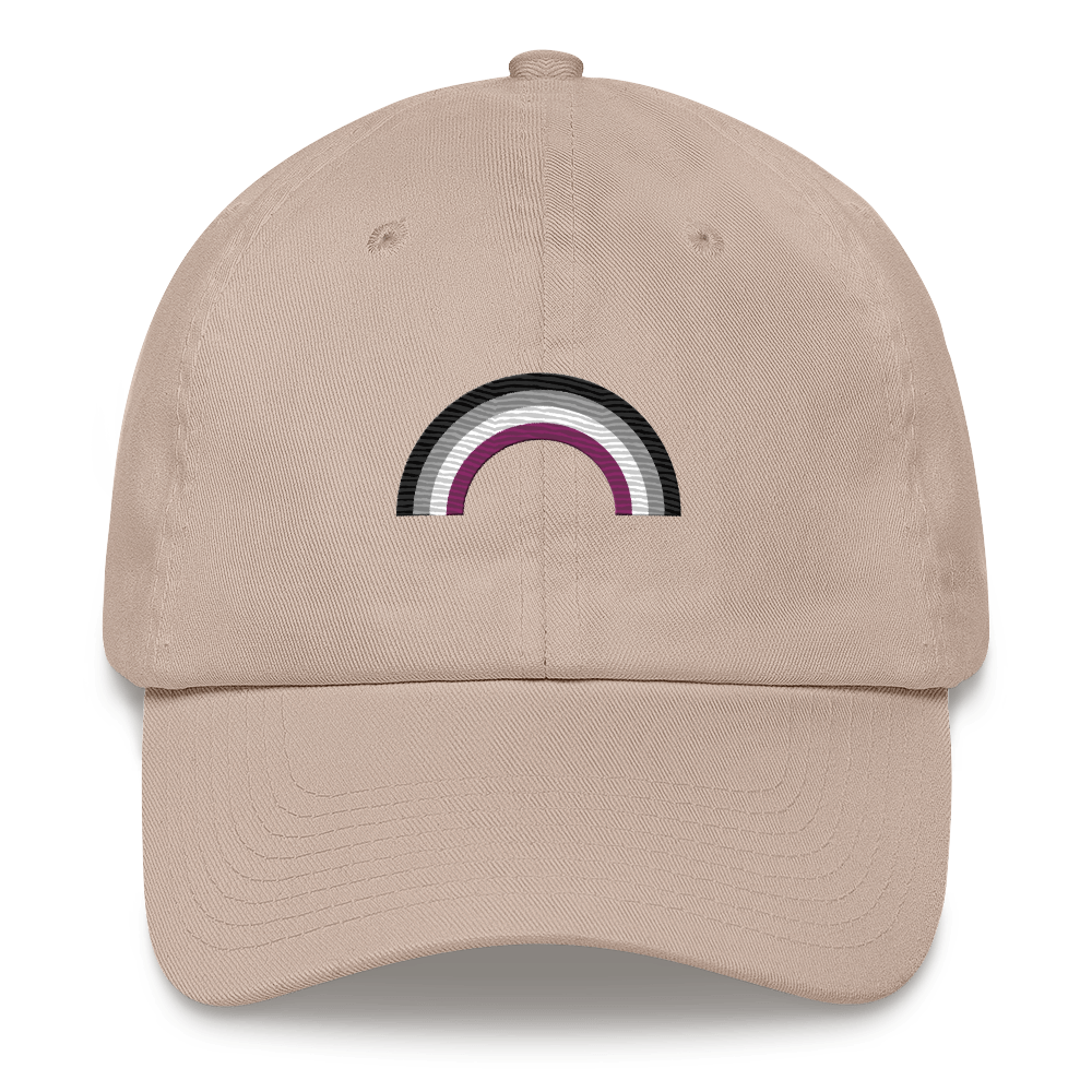 Embroidered Asexual Rainbow Hat: Pride Flag LGBTQ+ Design