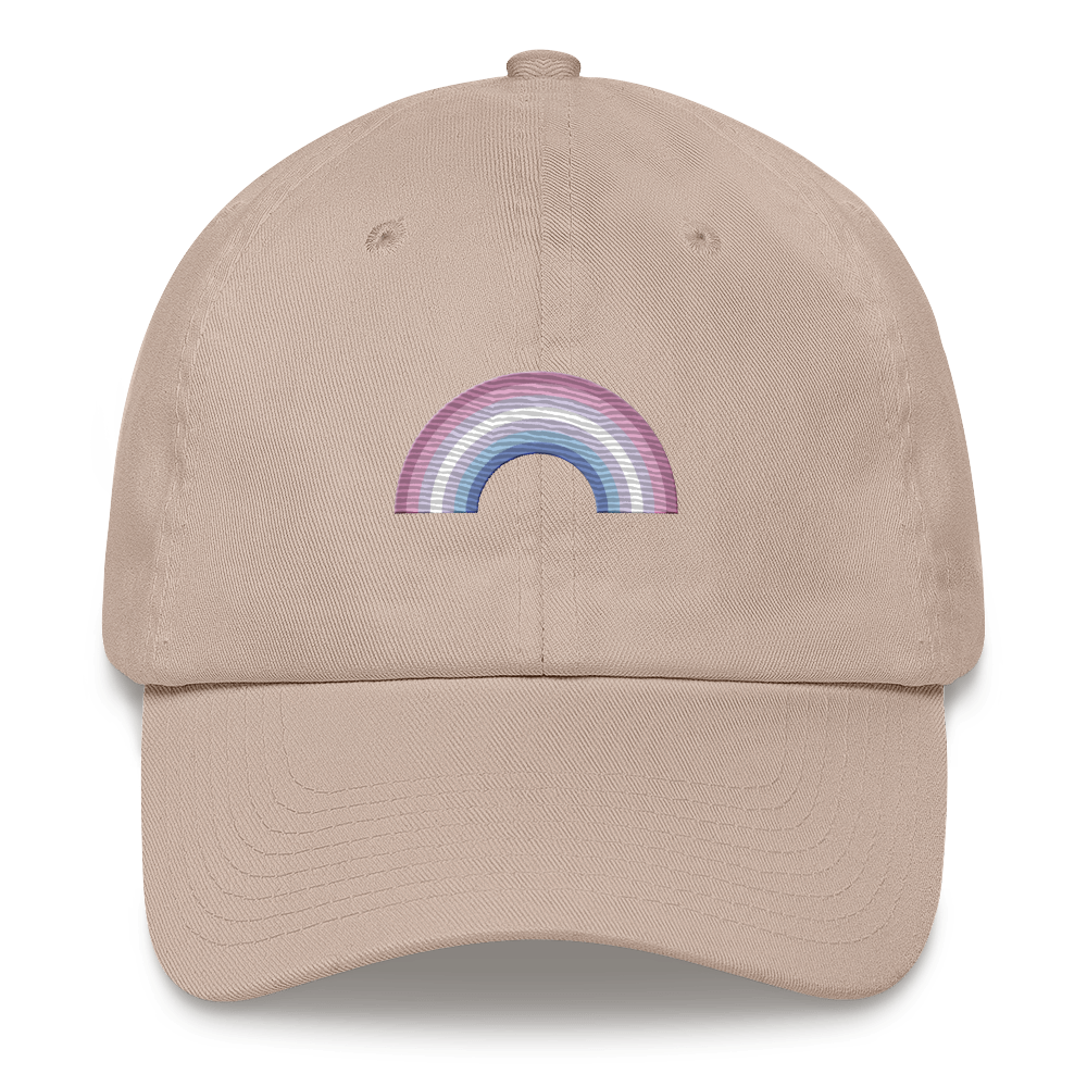 Embroidered Bigender Rainbow Hat: Pride Flag LGBTQ+ Design