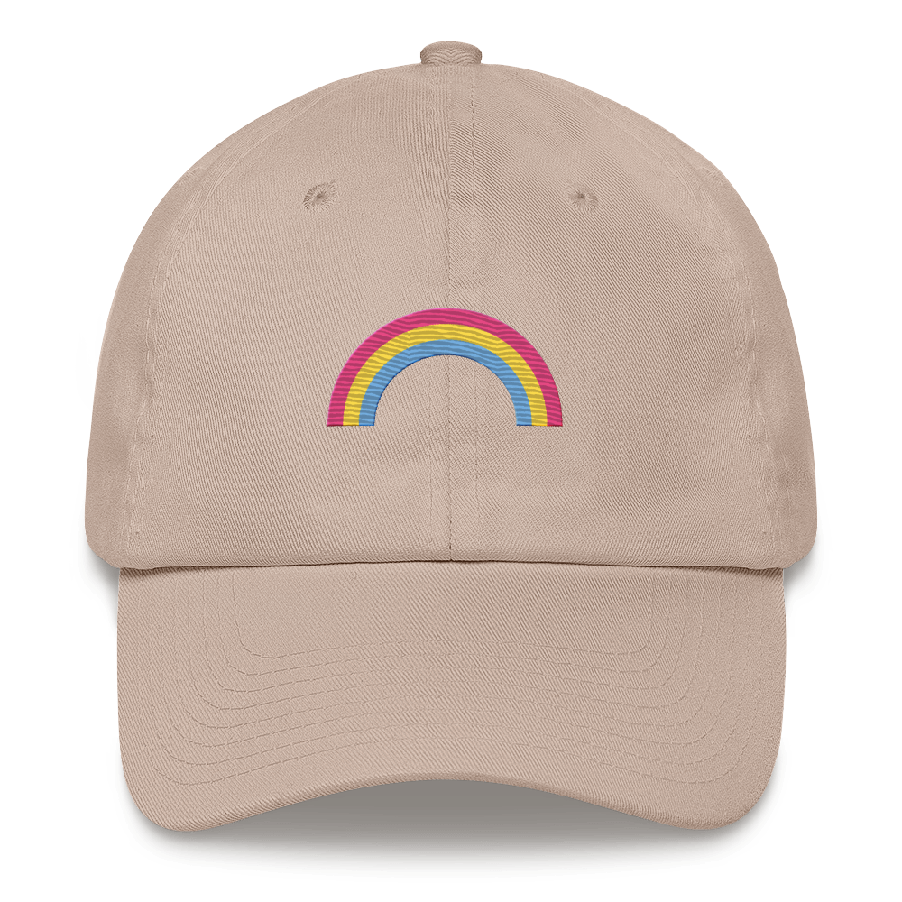 Embroidered Pansexual Rainbow Hat: Pride Flag LGBTQ+ Design