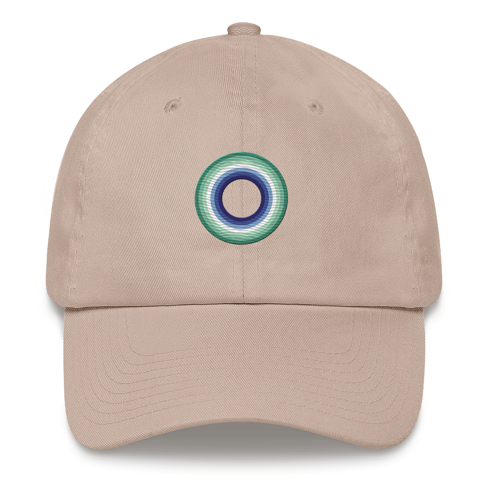 Embroidered Hat: Gay Pride Ring Emblem Design