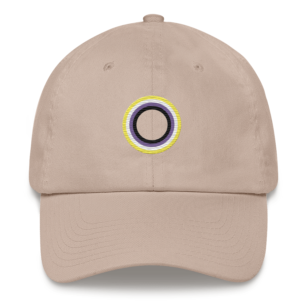 Embroidered Hat: Nonbinary Pride Ring Emblem Design