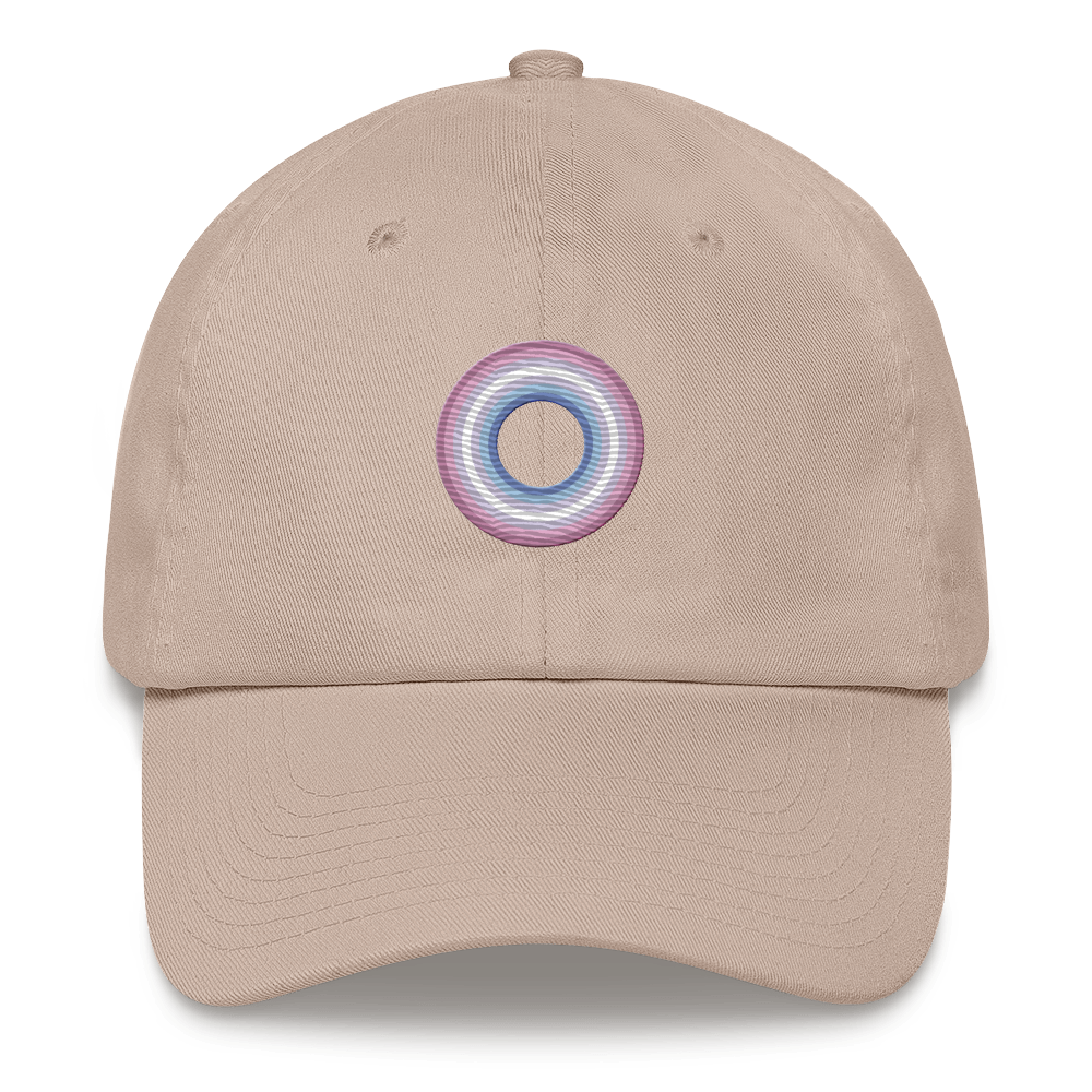 Embroidered Hat: Bigender Pride Ring Emblem Design