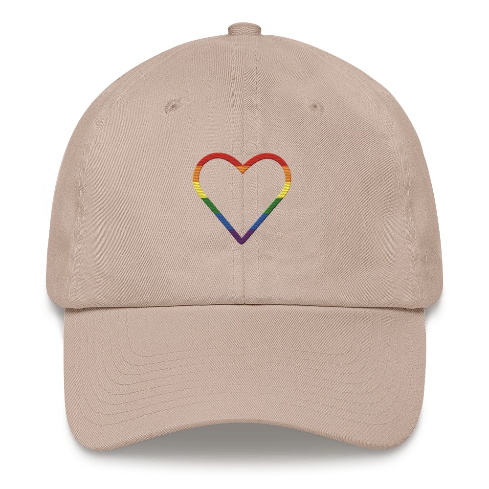 Pride Heart Hat: Embroidered Pride Cap