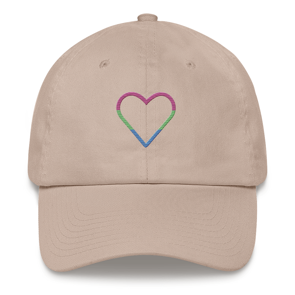 Polysexual Heart Hat: Embroidered Pride Cap