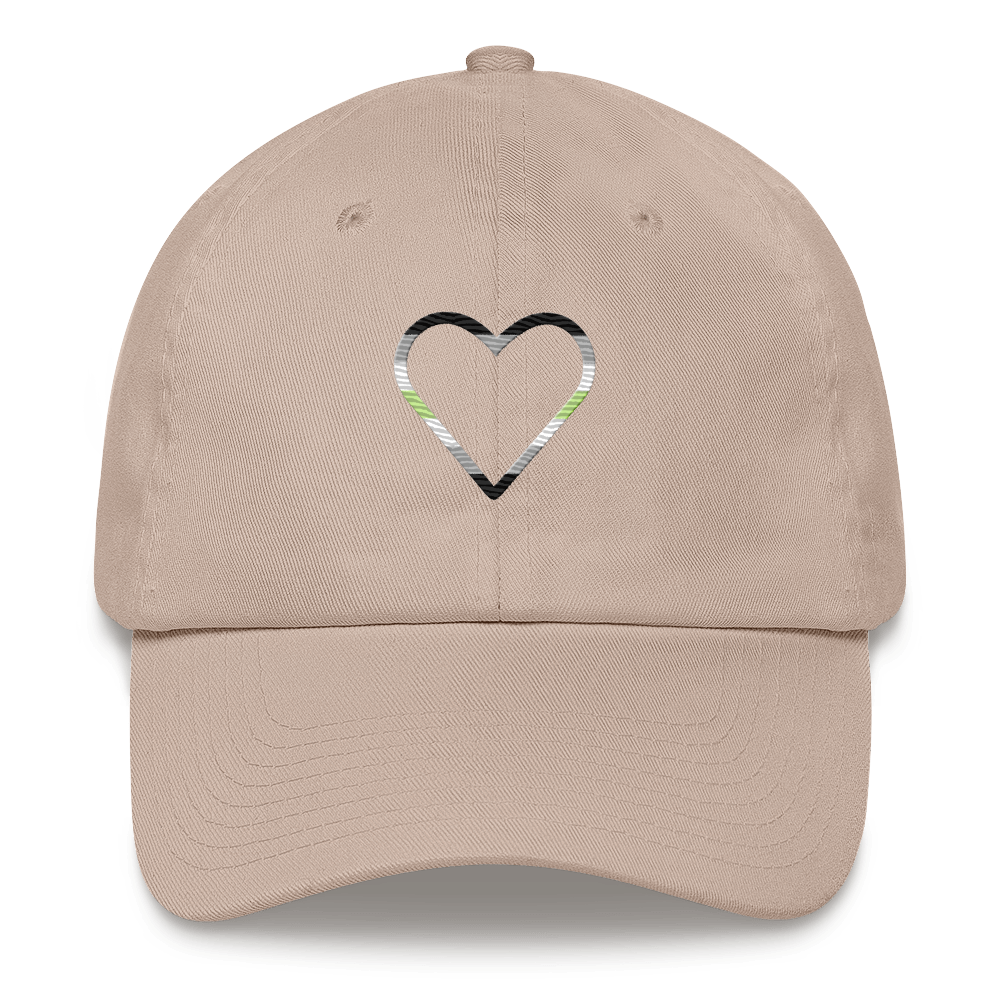 Agender Heart Hat: Embroidered Pride Cap