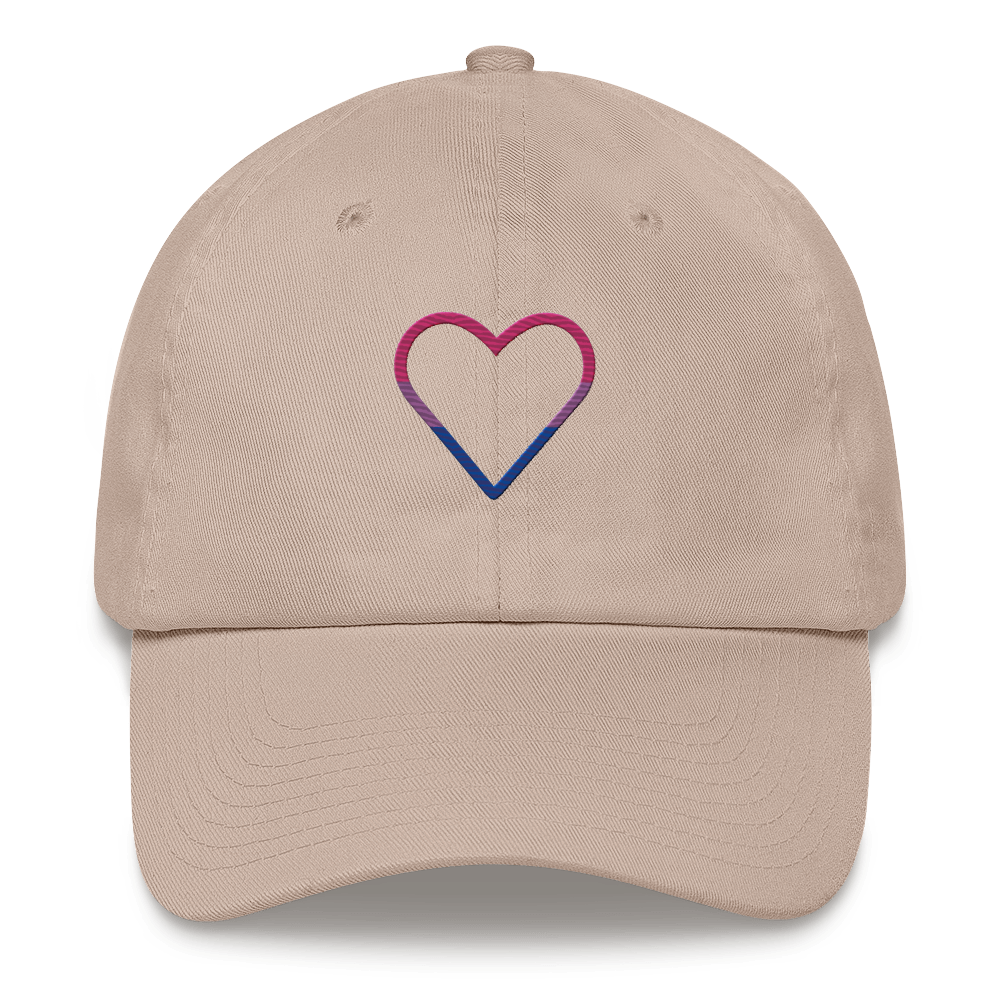 Bisexual Heart Hat: Embroidered Pride Cap