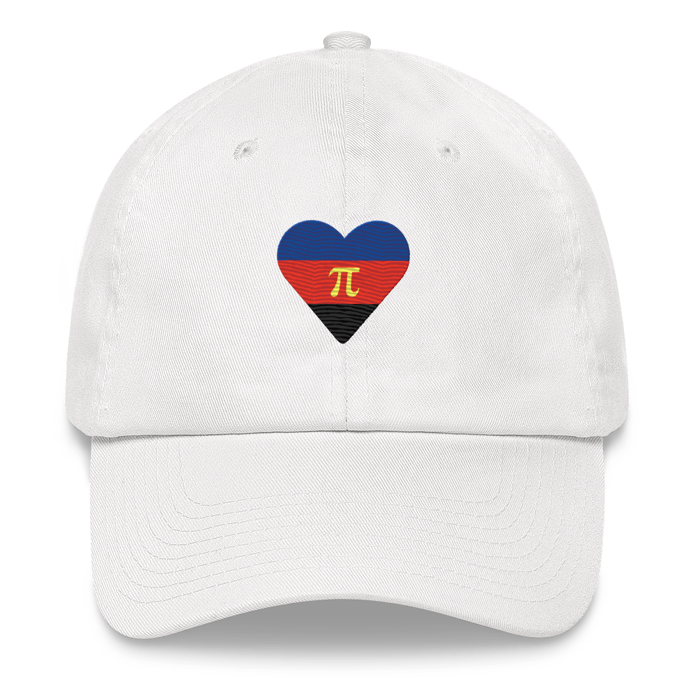 Polyamory Flag Embroidered Heart Hat: Celebratory LGBTQ+ Pride Design