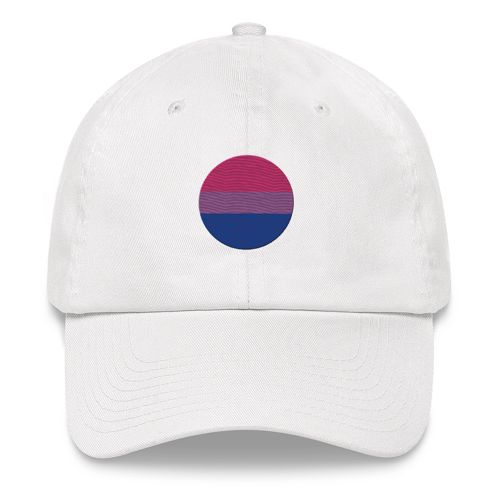 Bisexual Flag Embroidered Circle Cap: Celebratory LGBTQ+ Pride Design