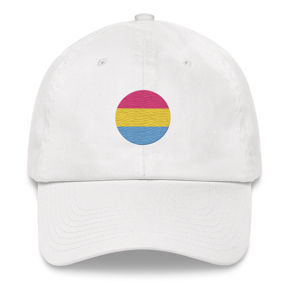 Pansexual Flag Embroidered Circle Cap: Celebratory LGBTQ+ Pride Design