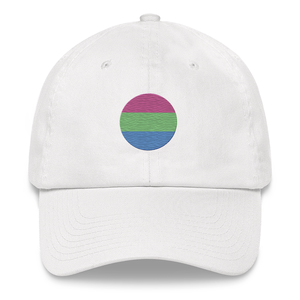 Polysexual Flag Embroidered Circle Cap: Celebratory LGBTQ+ Pride Design