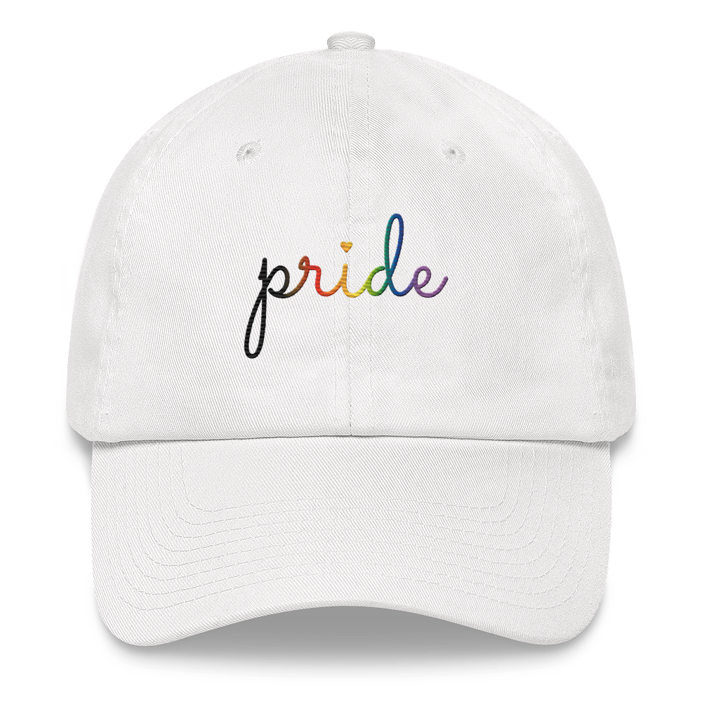 Philly  Pride Hat: Cursive 'Pride' in Gradient Colors