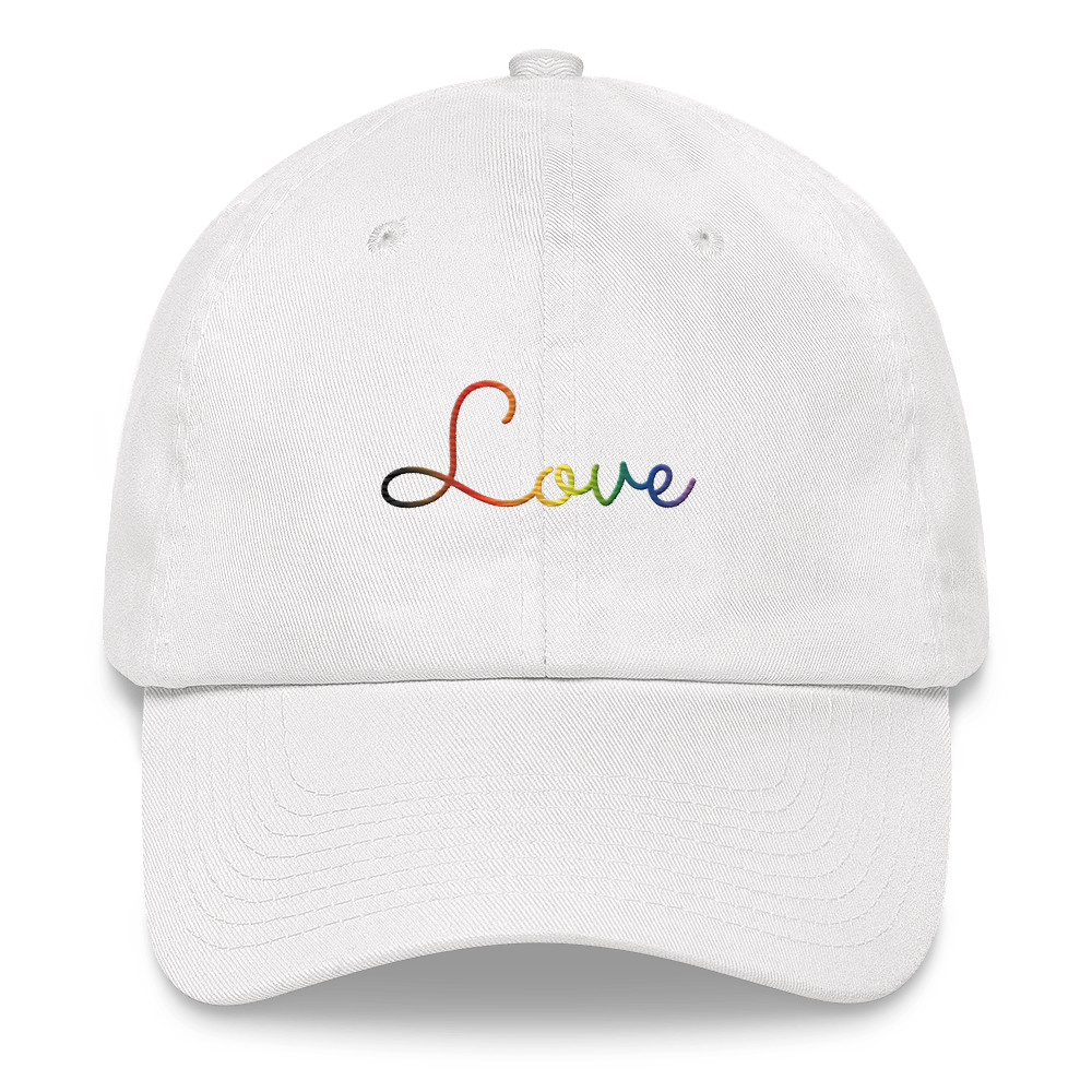Philly Pride Love Script Hat: Elegantly Embroidered Pride Cap