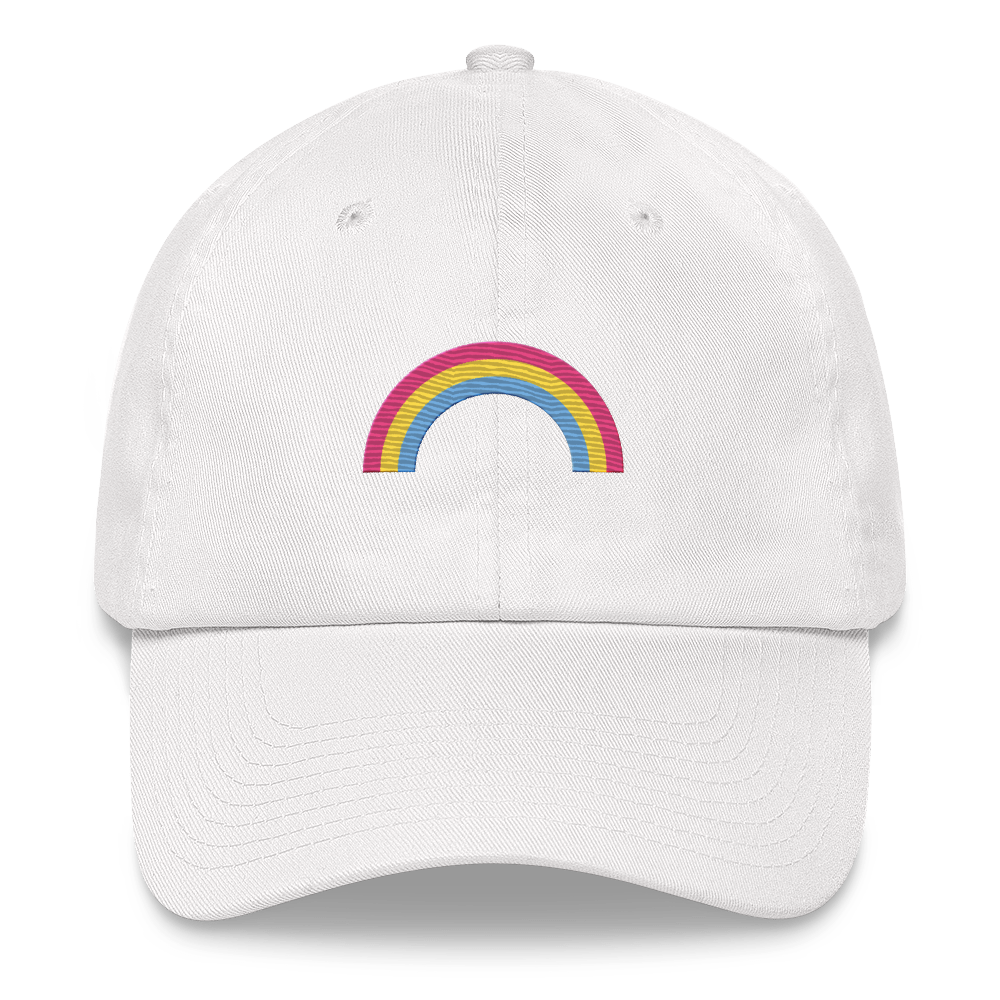 Embroidered Pansexual Rainbow Hat: Pride Flag LGBTQ+ Design