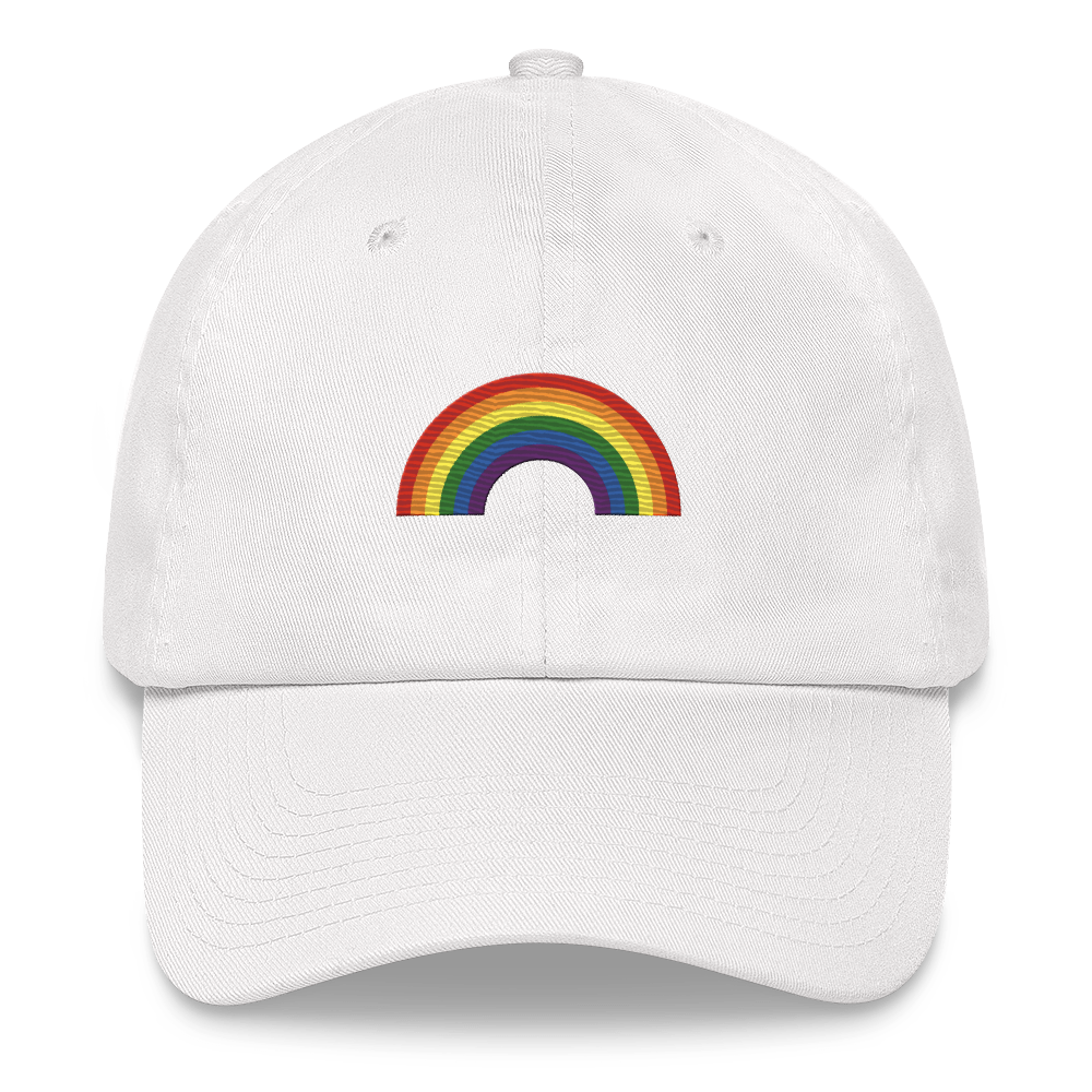 Embroidered Pride Rainbow Hat: Pride Flag LGBTQ+ Design