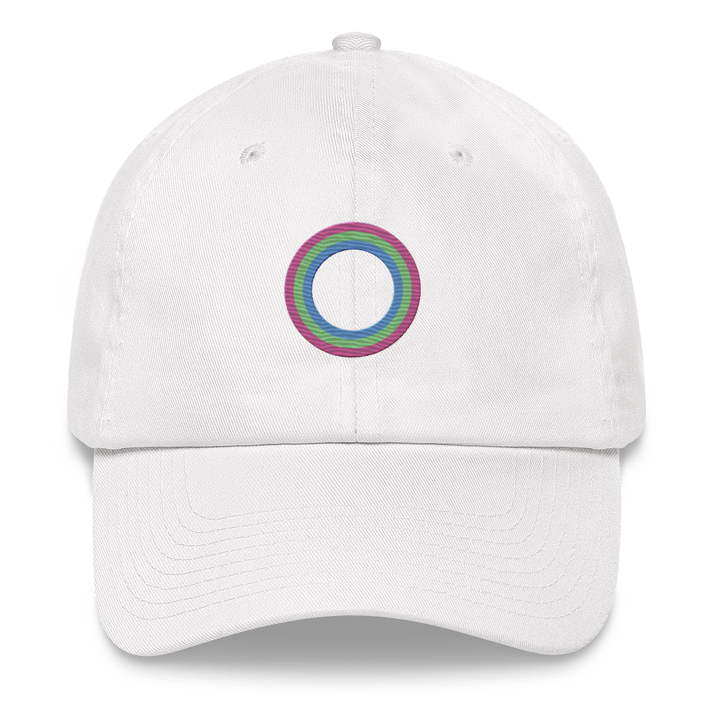 Embroidered Hat: Polysexual Pride Ring Emblem Design