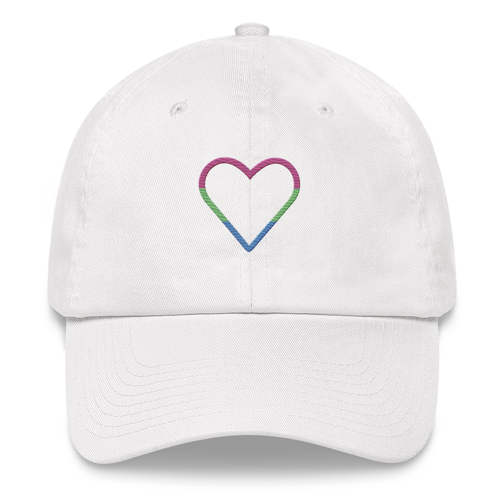 Polysexual Heart Hat: Embroidered Pride Cap