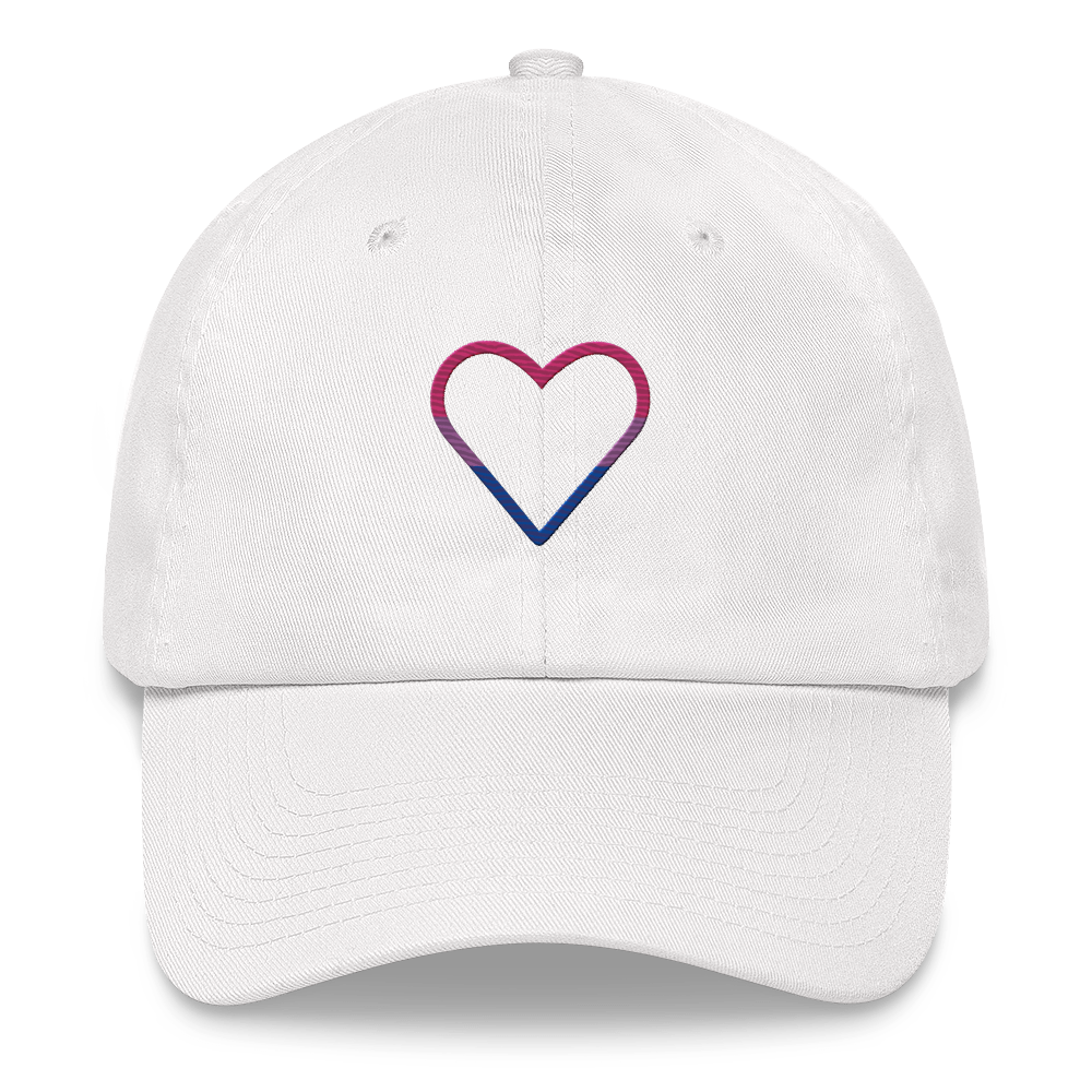 Bisexual Heart Hat: Embroidered Pride Cap