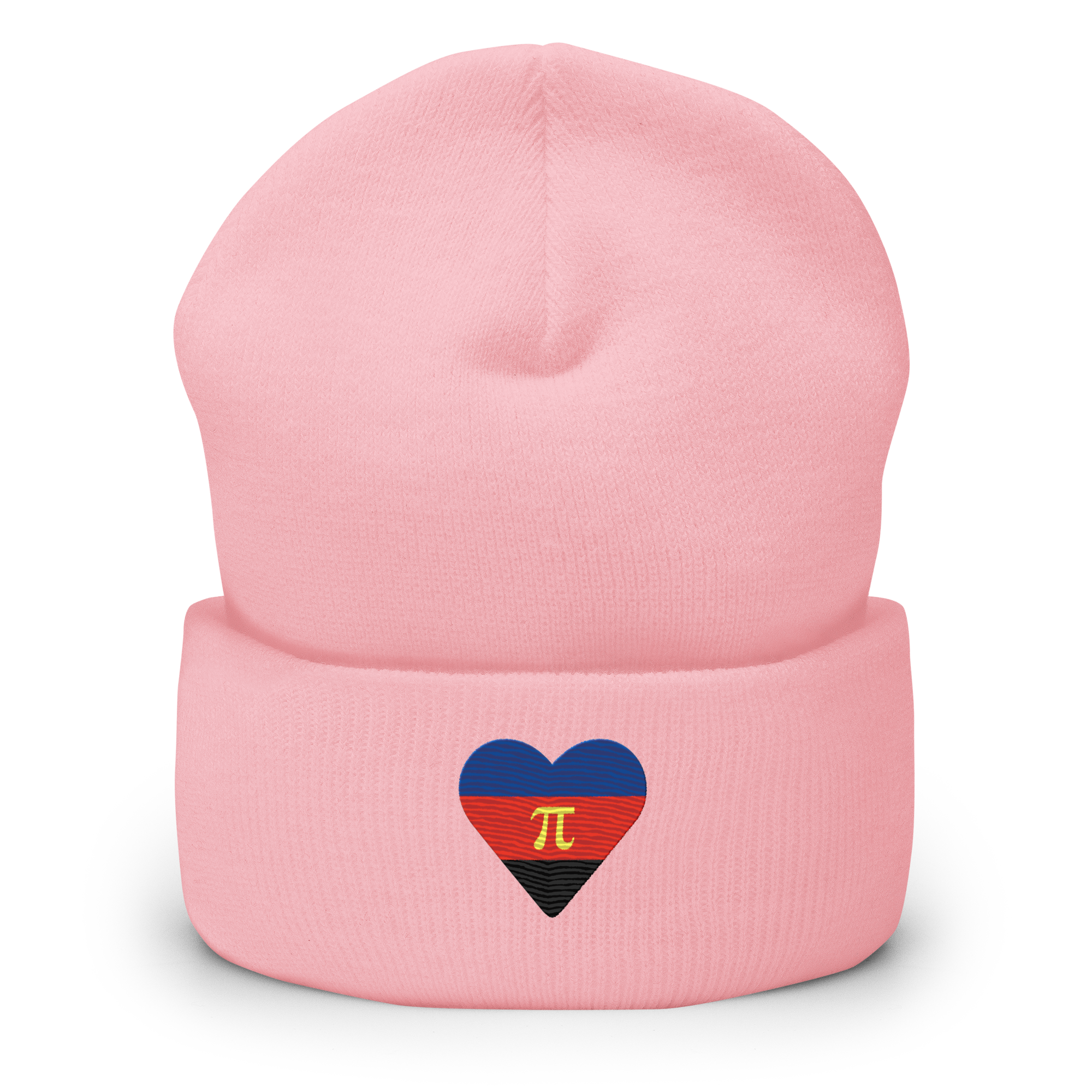 Polyamory Flag Embroidered Heart Beanie: Celebratory LGBTQ+ Pride Design