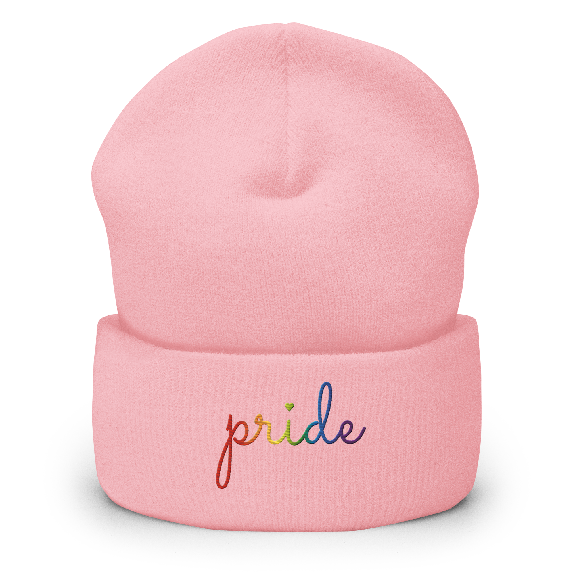 Pride Beanie: Cursive 'Pride' in Gradient Colors