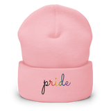 Philly  Pride Beanie: Cursive 'Pride' in Gradient Colors