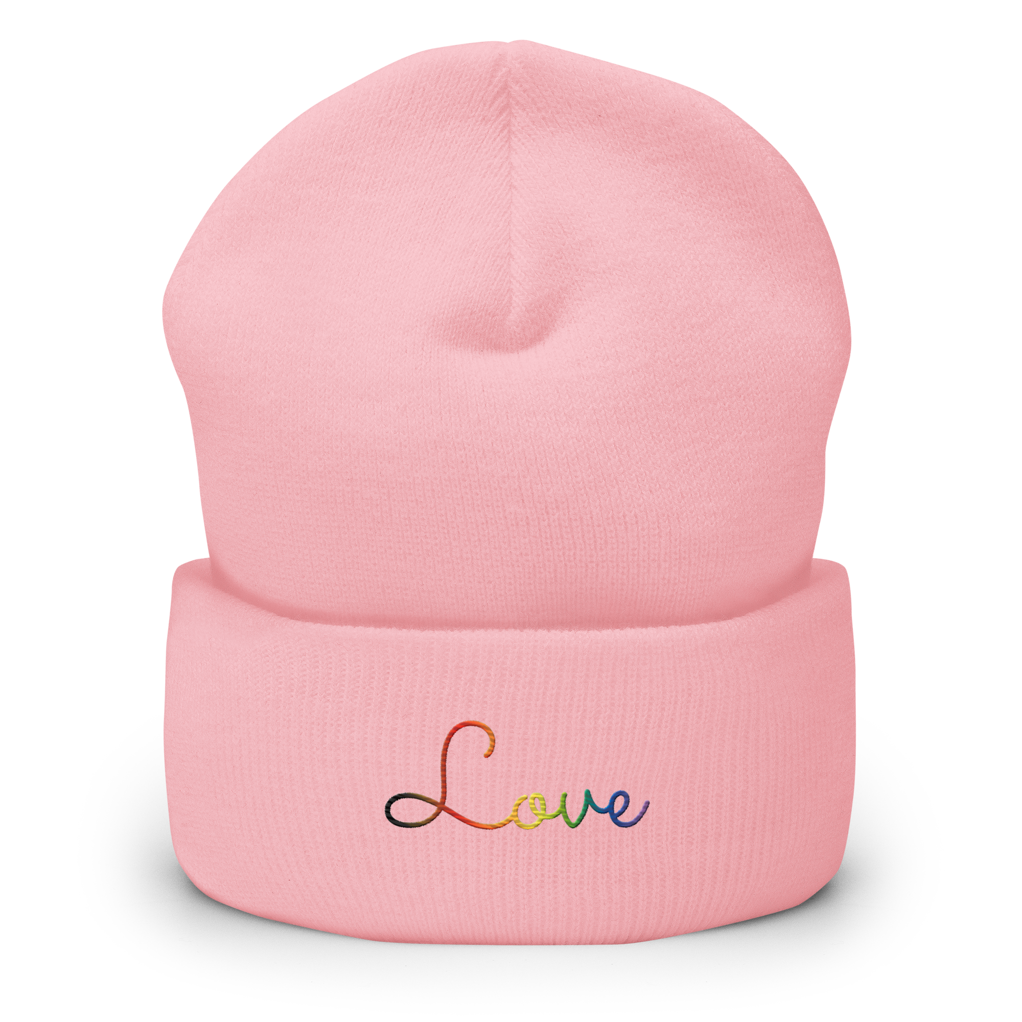 Philly Pride Love Script Beanie: Ellegantly Embroidered Pride Hat