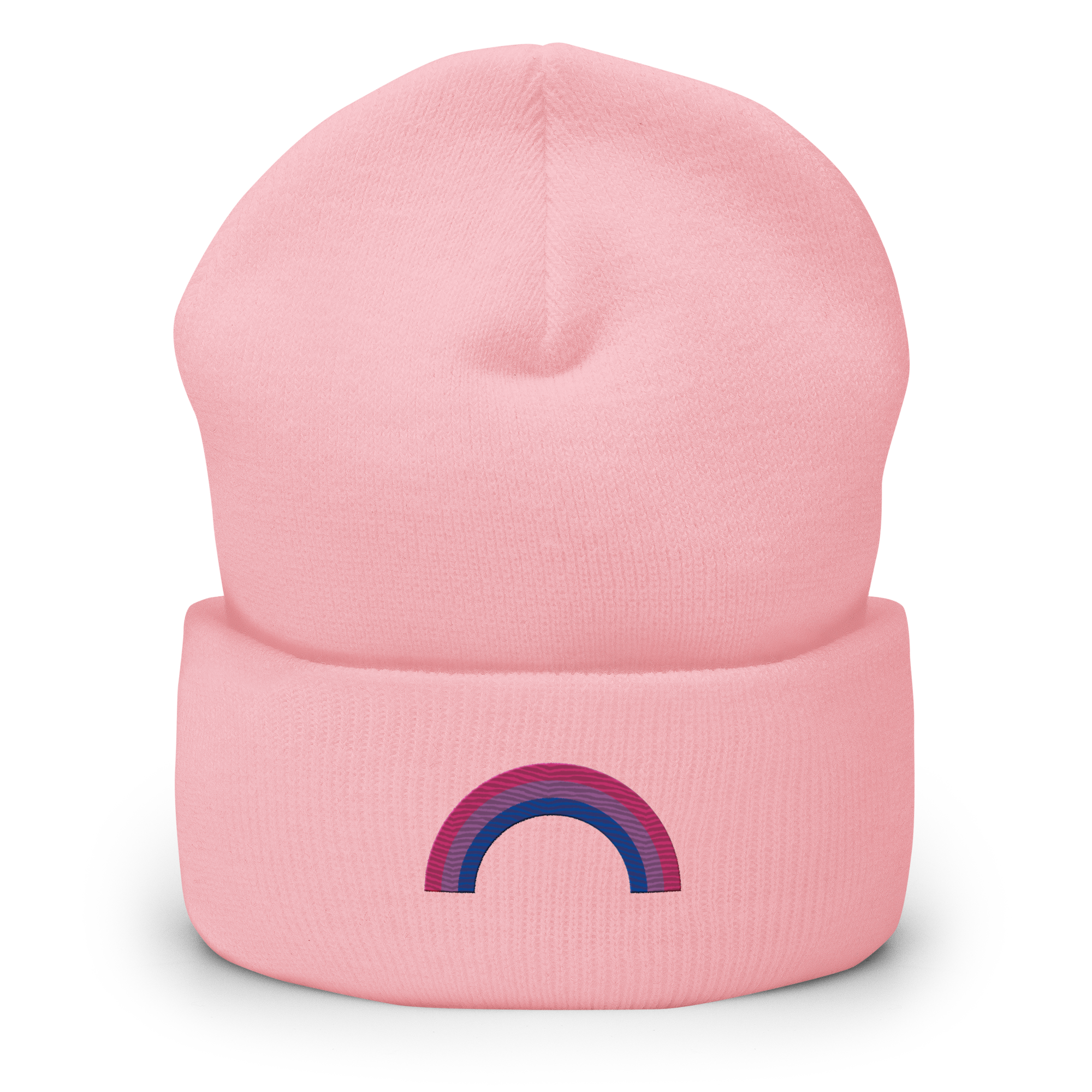 Embroidered Bisexual Rainbow Beanie: Pride Flag LGBTQ+ Design