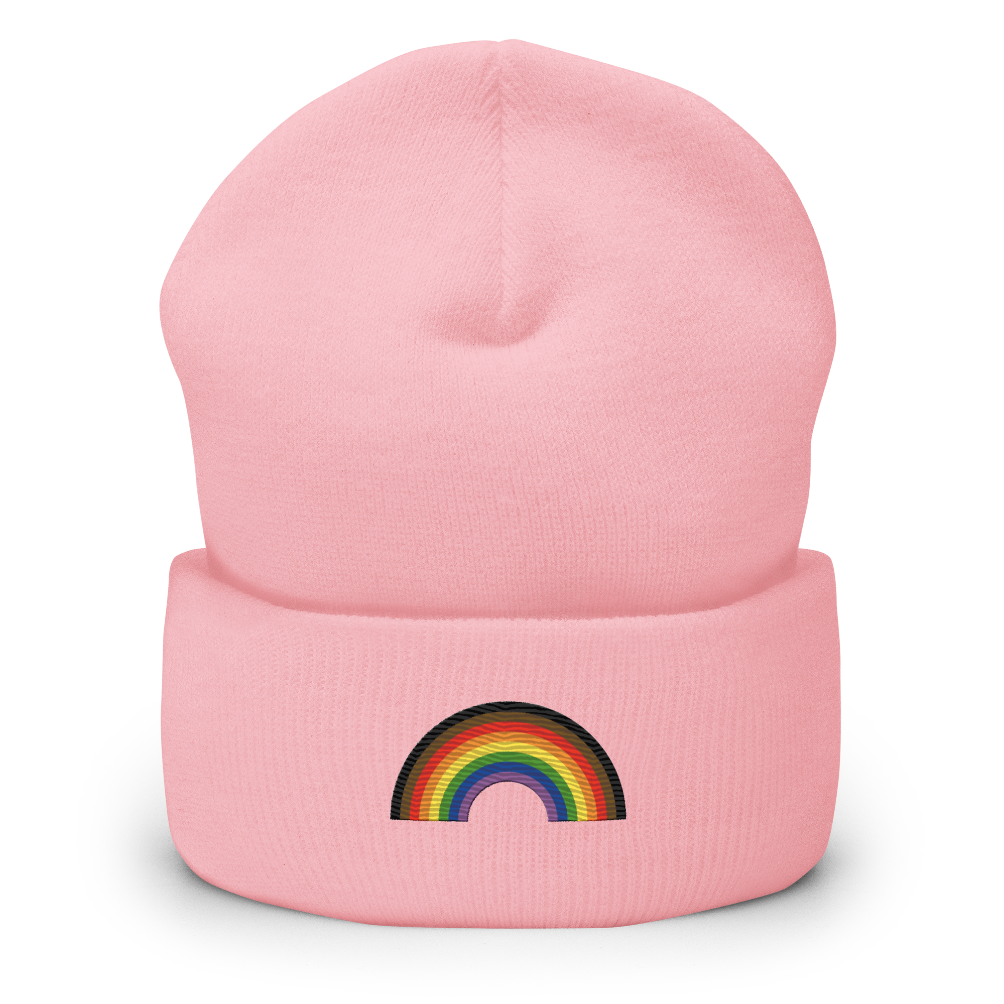 Embroidered Philly Pride Rainbow Beanie: Pride Flag LGBTQ+ Design