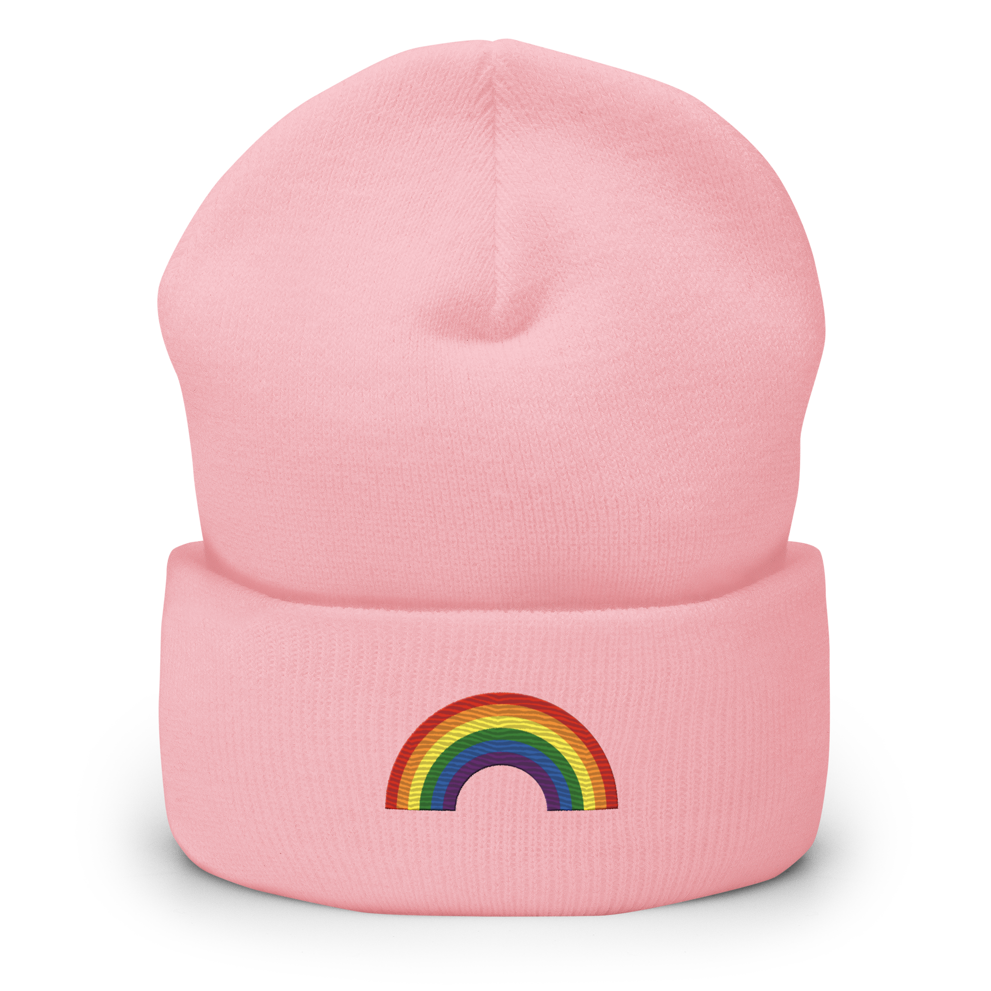 Embroidered Pride Rainbow Beanie: Pride Flag LGBTQ+ Design