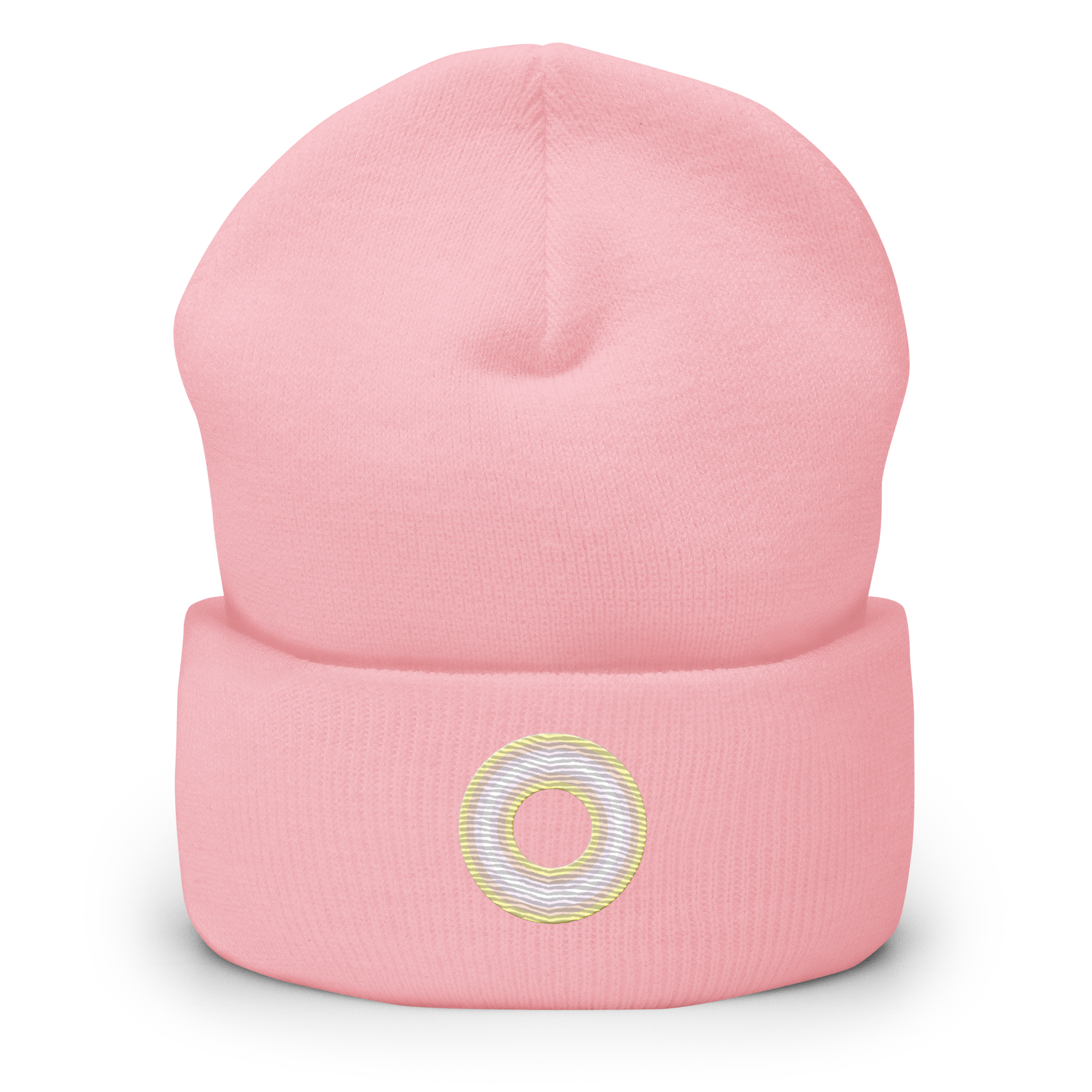 Embroidered Beanie: Pangender Pride Ring Emblem Design