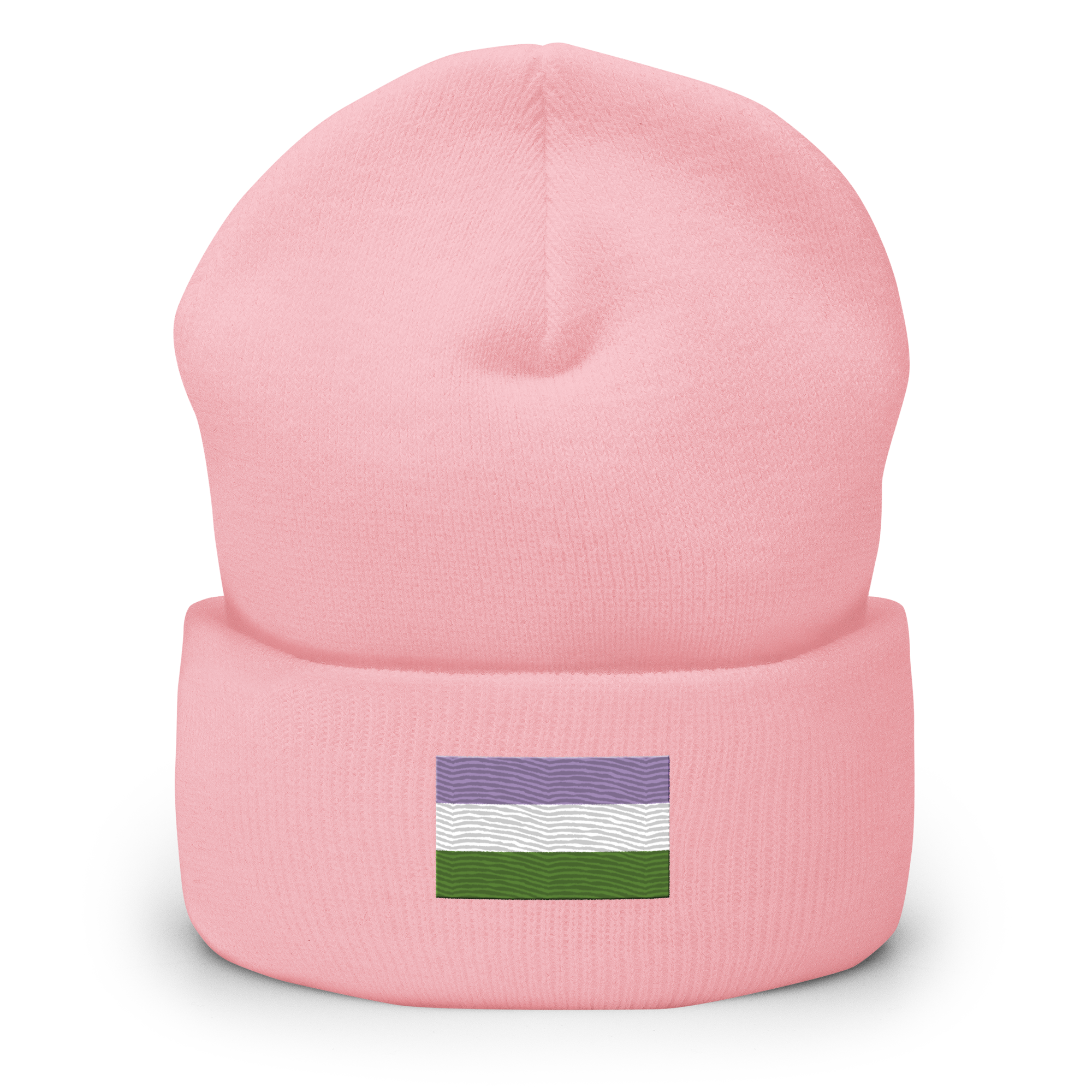 Genderqueer Pride Flag Embroidered Beanie