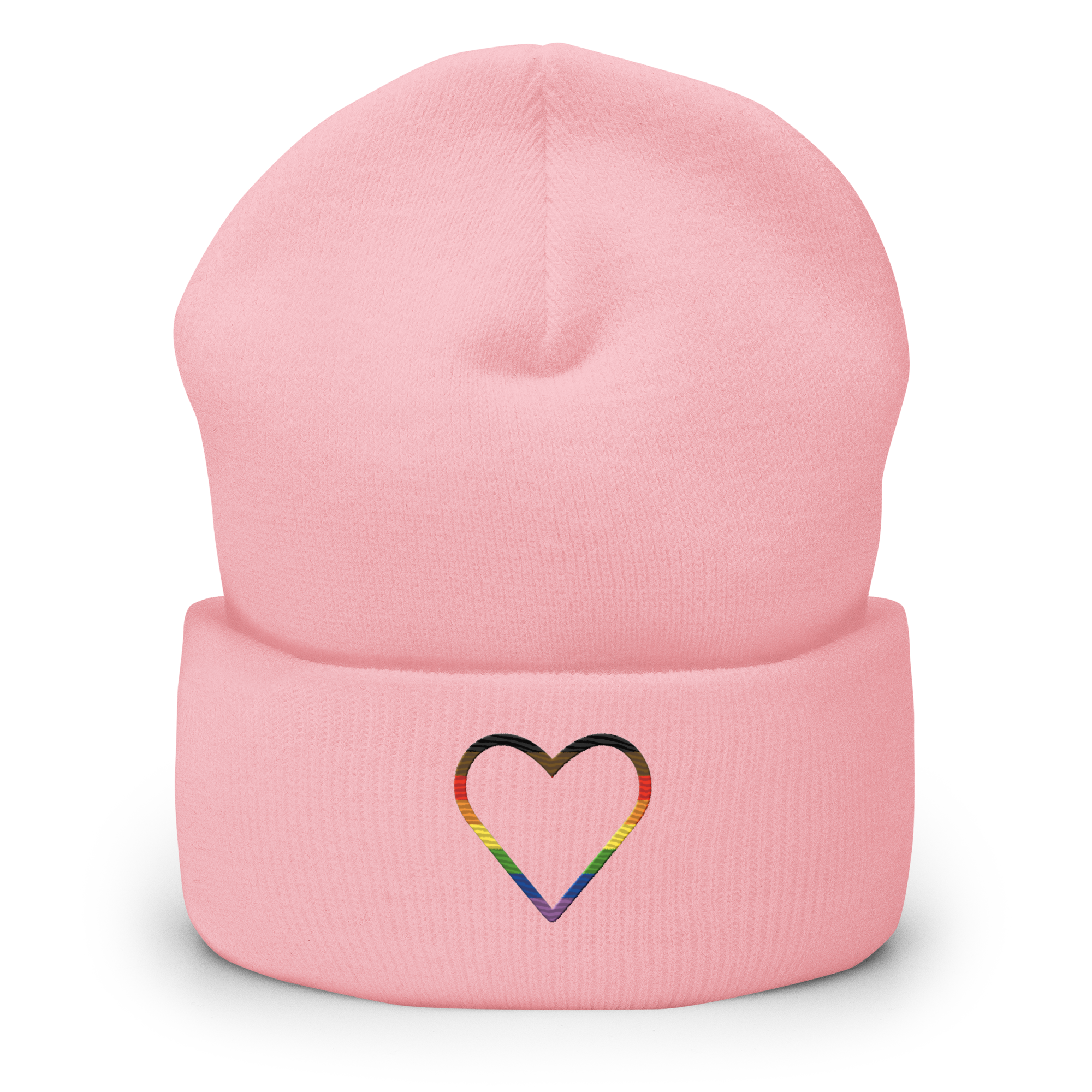 Philly Pride Heart Beanie: Embroidered Pride Hat