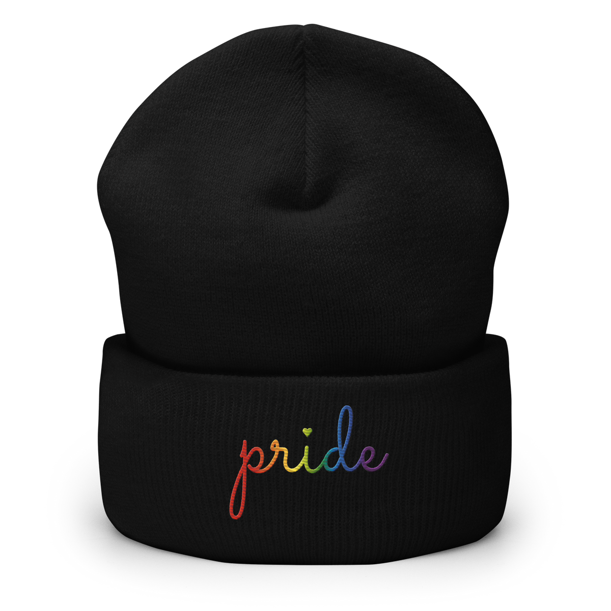 Pride Beanie: Cursive 'Pride' in Gradient Colors