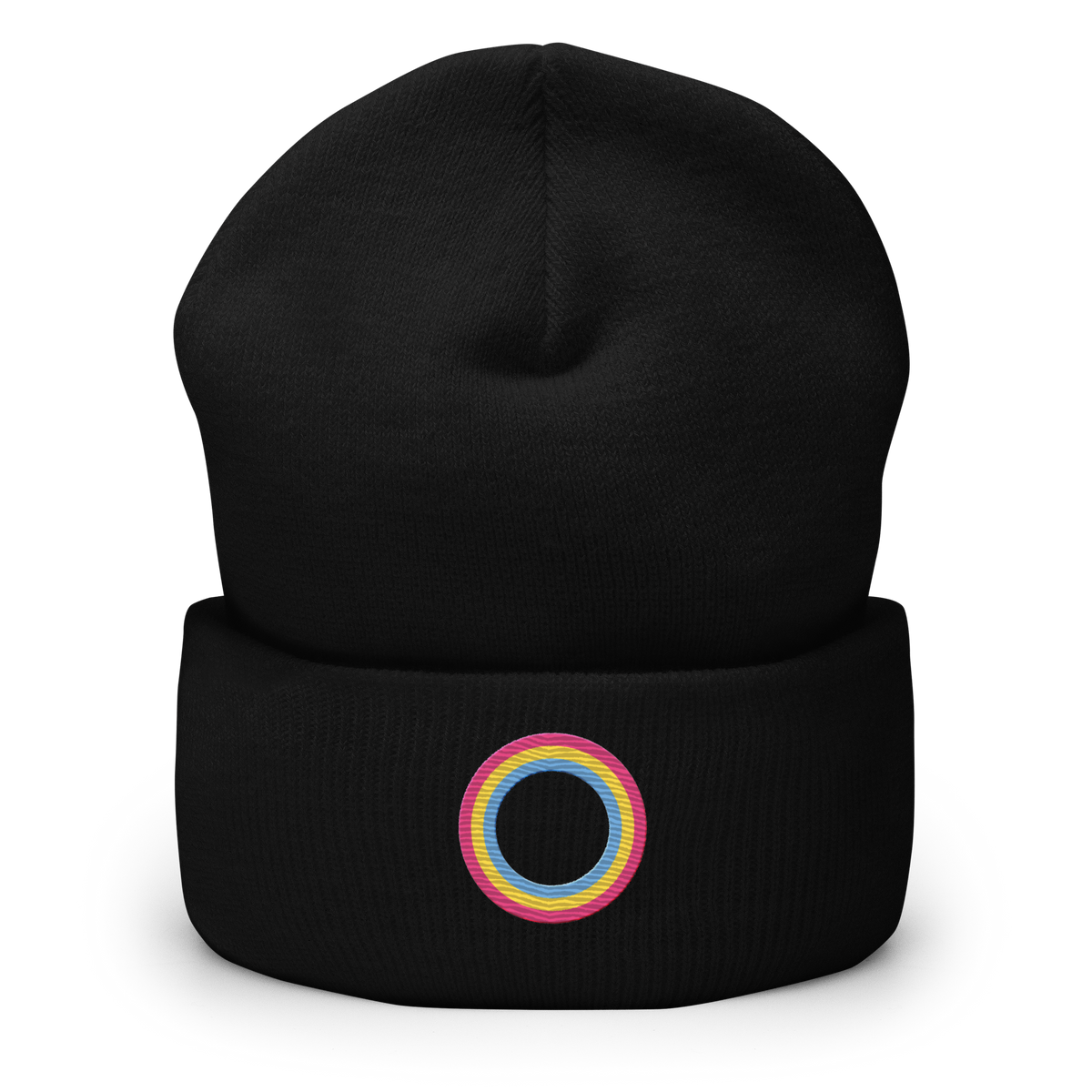 Embroidered Beanie: Pansexual Pride Ring Emblem Design