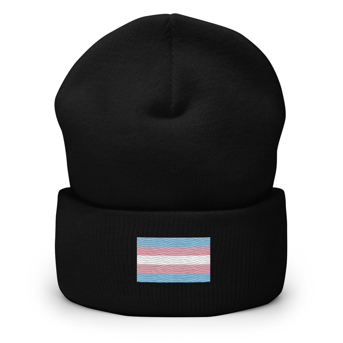 Transgender Pride Flag Embroidered Beanie