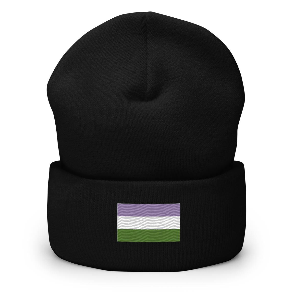Genderqueer Pride Flag Embroidered Beanie