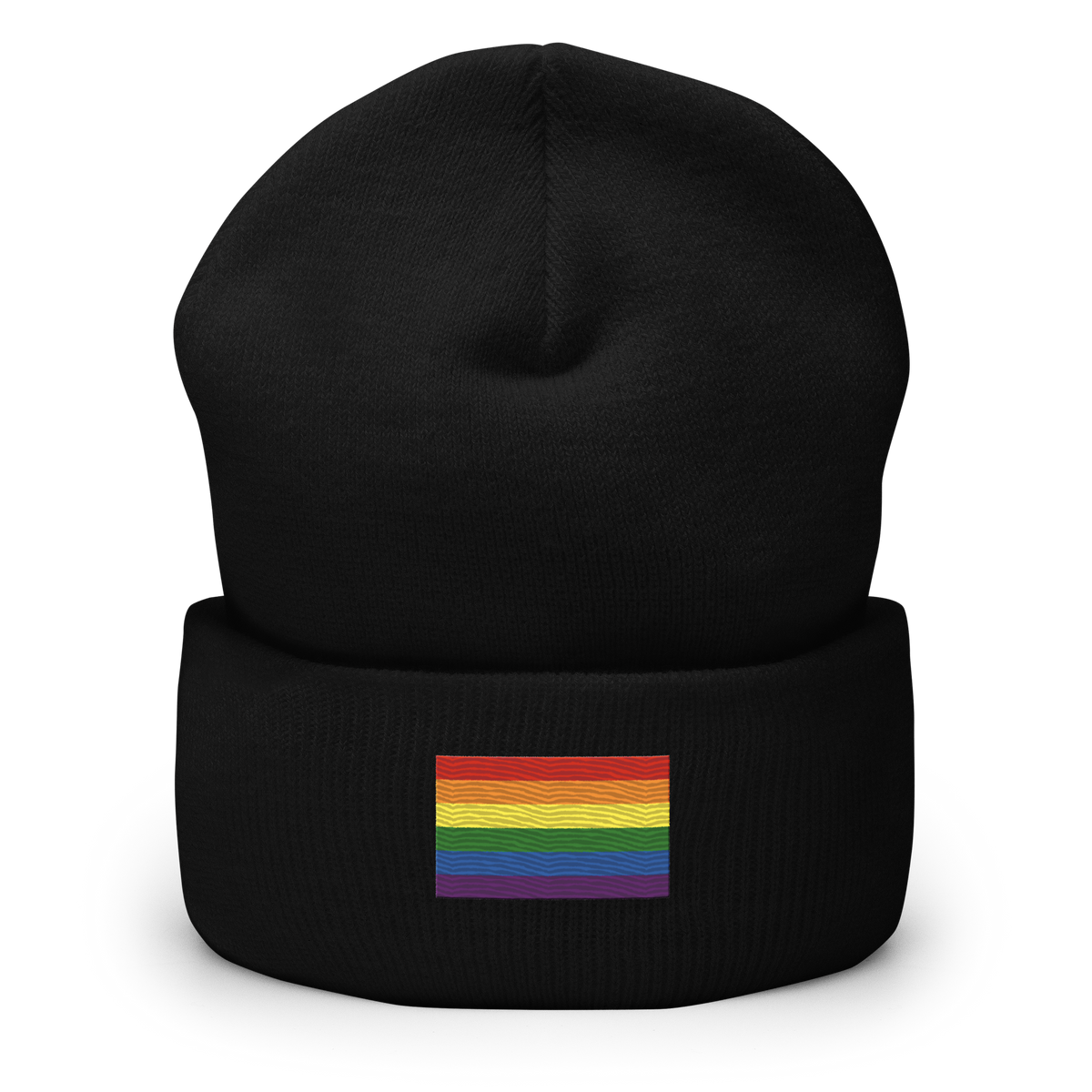Pride Flag Embroidered Beanie