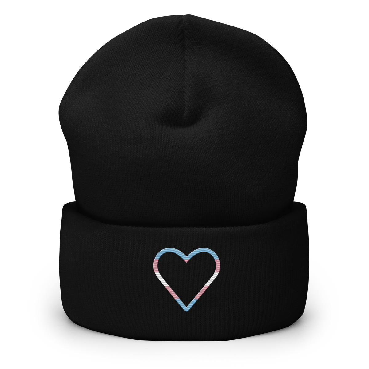 Transgender Heart Beanie: Embroidered Pride Hat