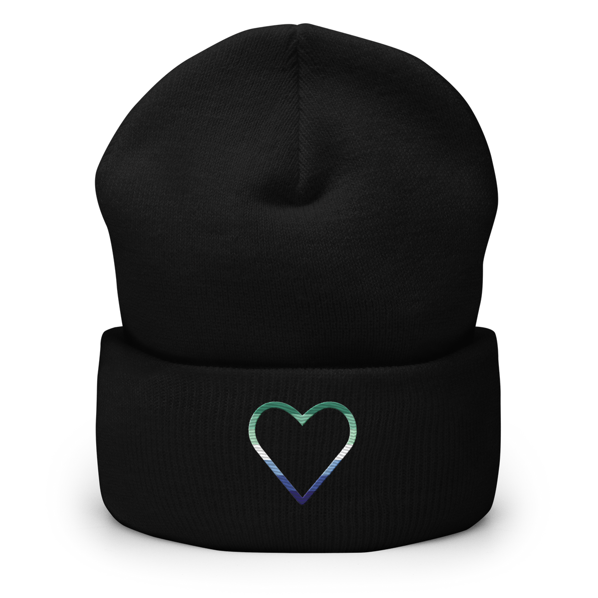 Gay Pride Heart Beanie: Embroidered Pride Hat
