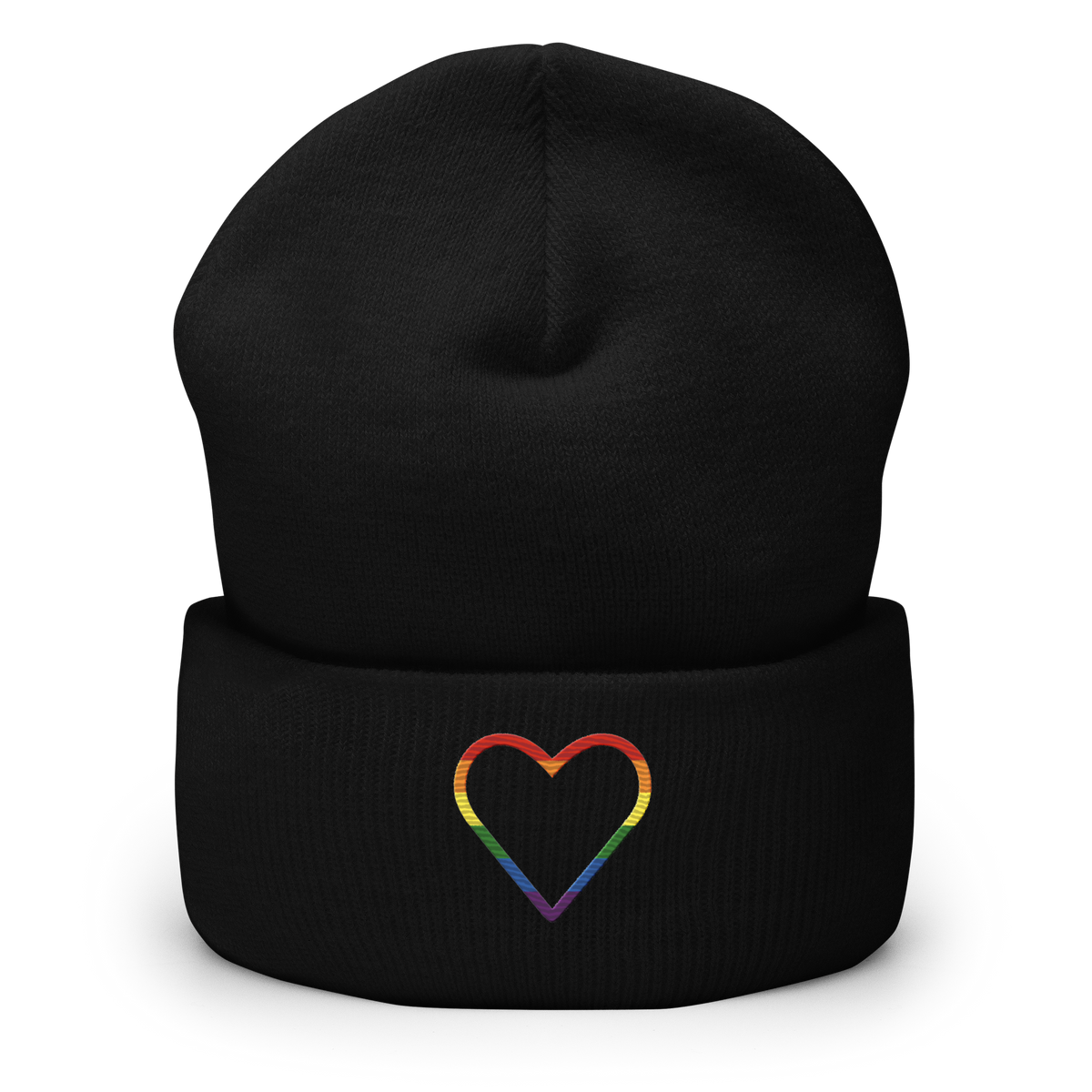 Pride Heart Beanie: Embroidered Pride Hat