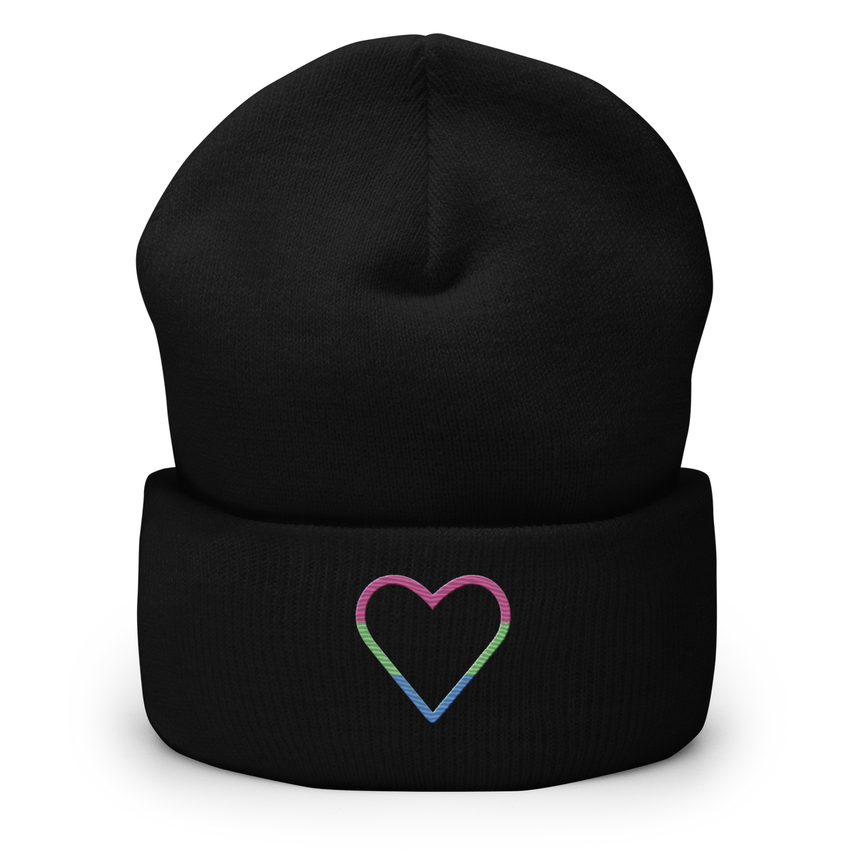 Polysexual Heart Beanie: Embroidered Pride Hat