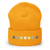 Embroidered Demigender Beanie: Pride Flag Horizontal Square Design