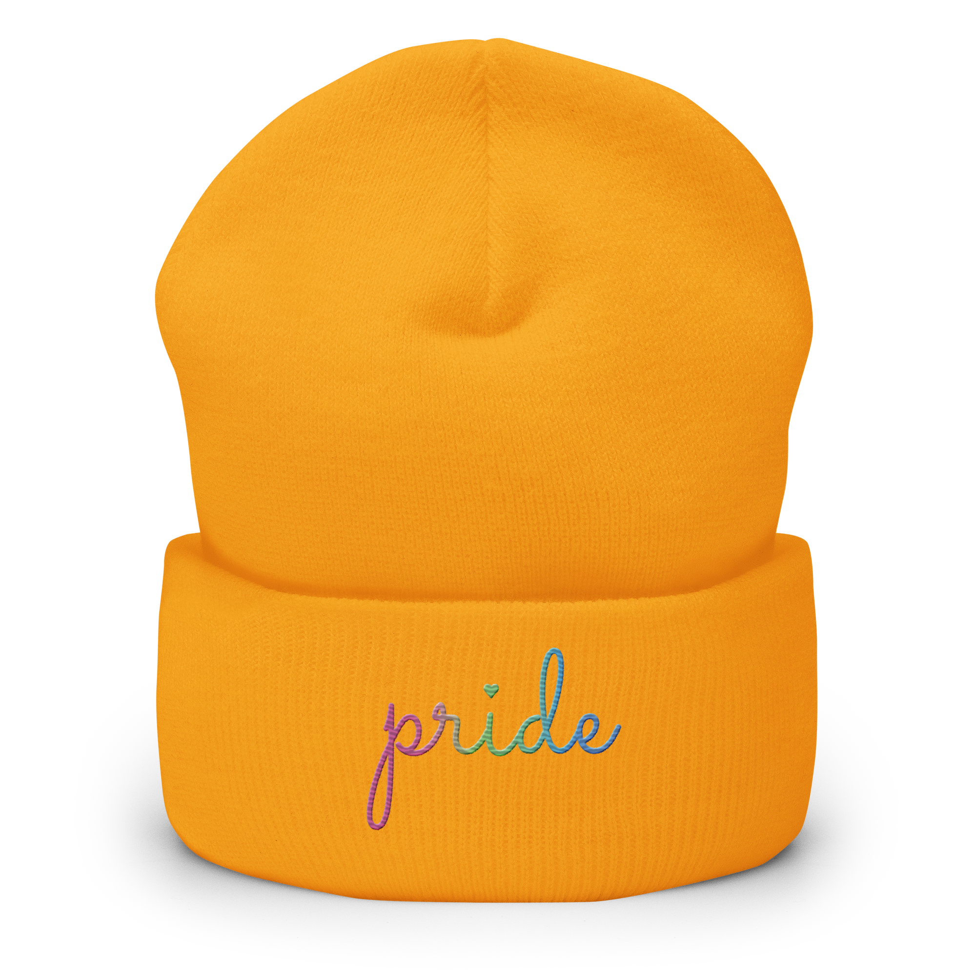 Polysexual Pride Beanie: Cursive 'Pride' in Gradient Colors