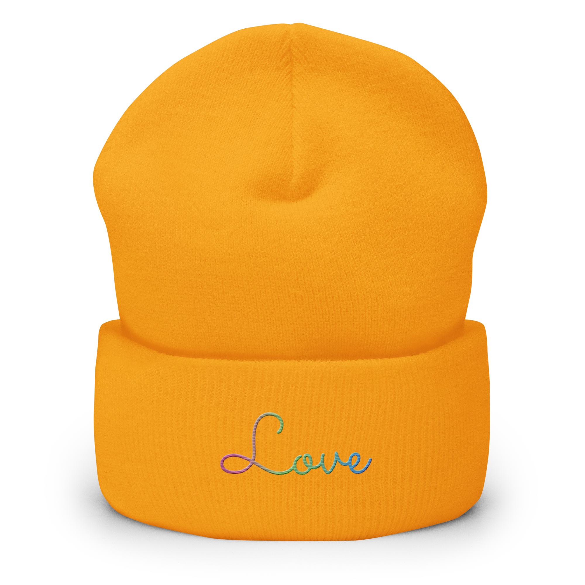 Polysexual Love Script Beanie: Ellegantly Embroidered Pride Hat