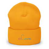 Polysexual Love Script Beanie: Ellegantly Embroidered Pride Hat