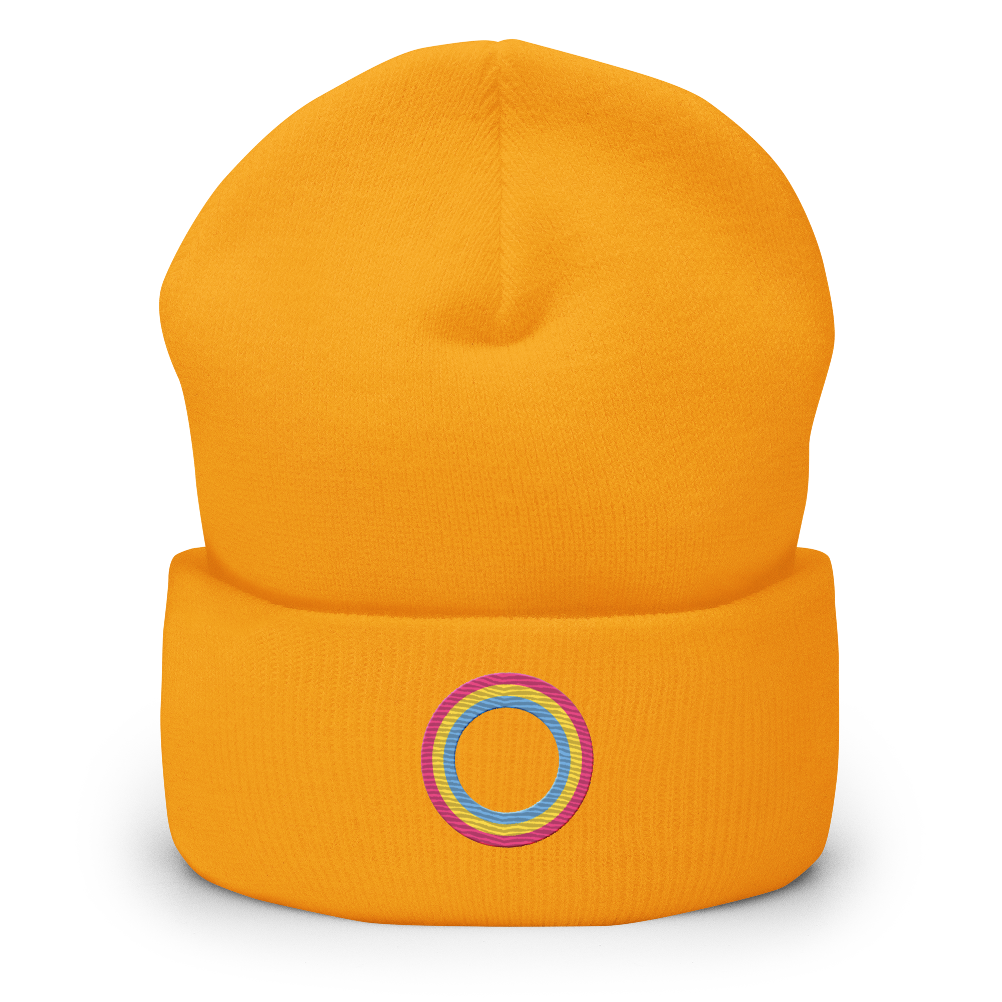Embroidered Beanie: Pansexual Pride Ring Emblem Design