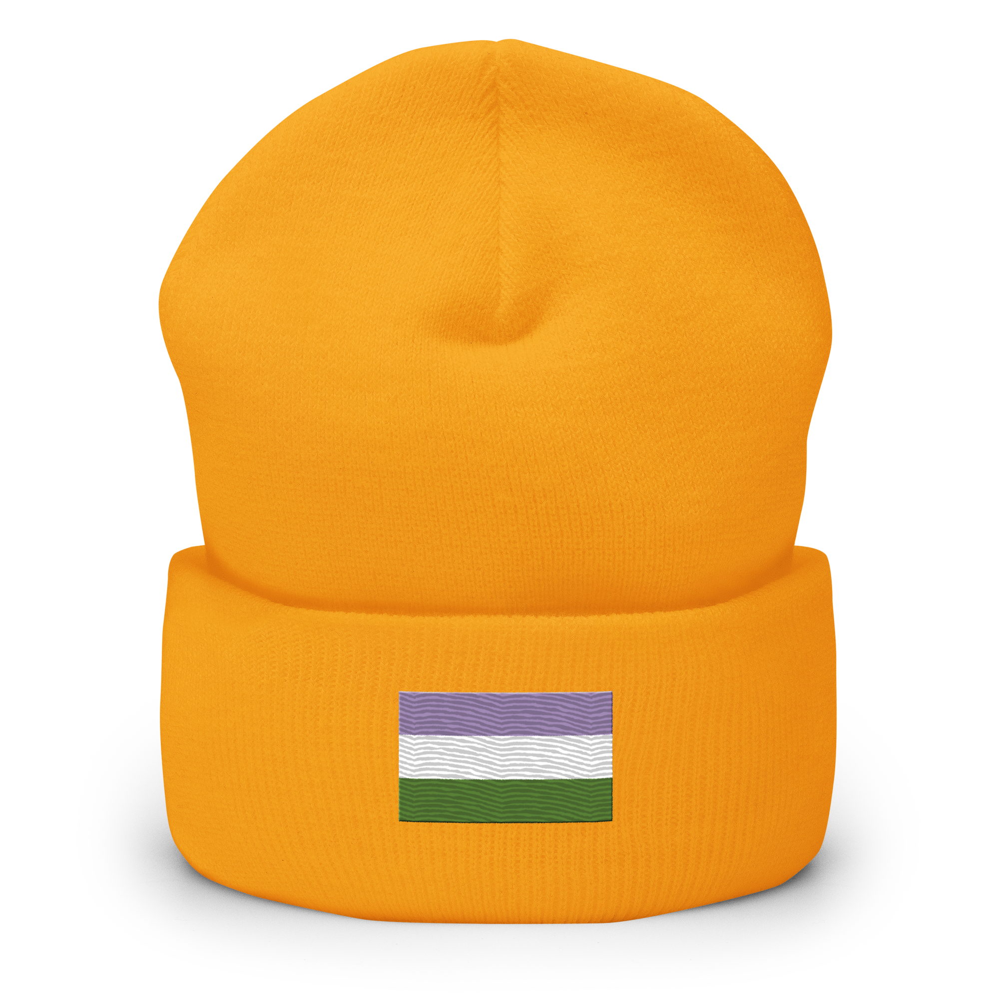 Genderqueer Pride Flag Embroidered Beanie