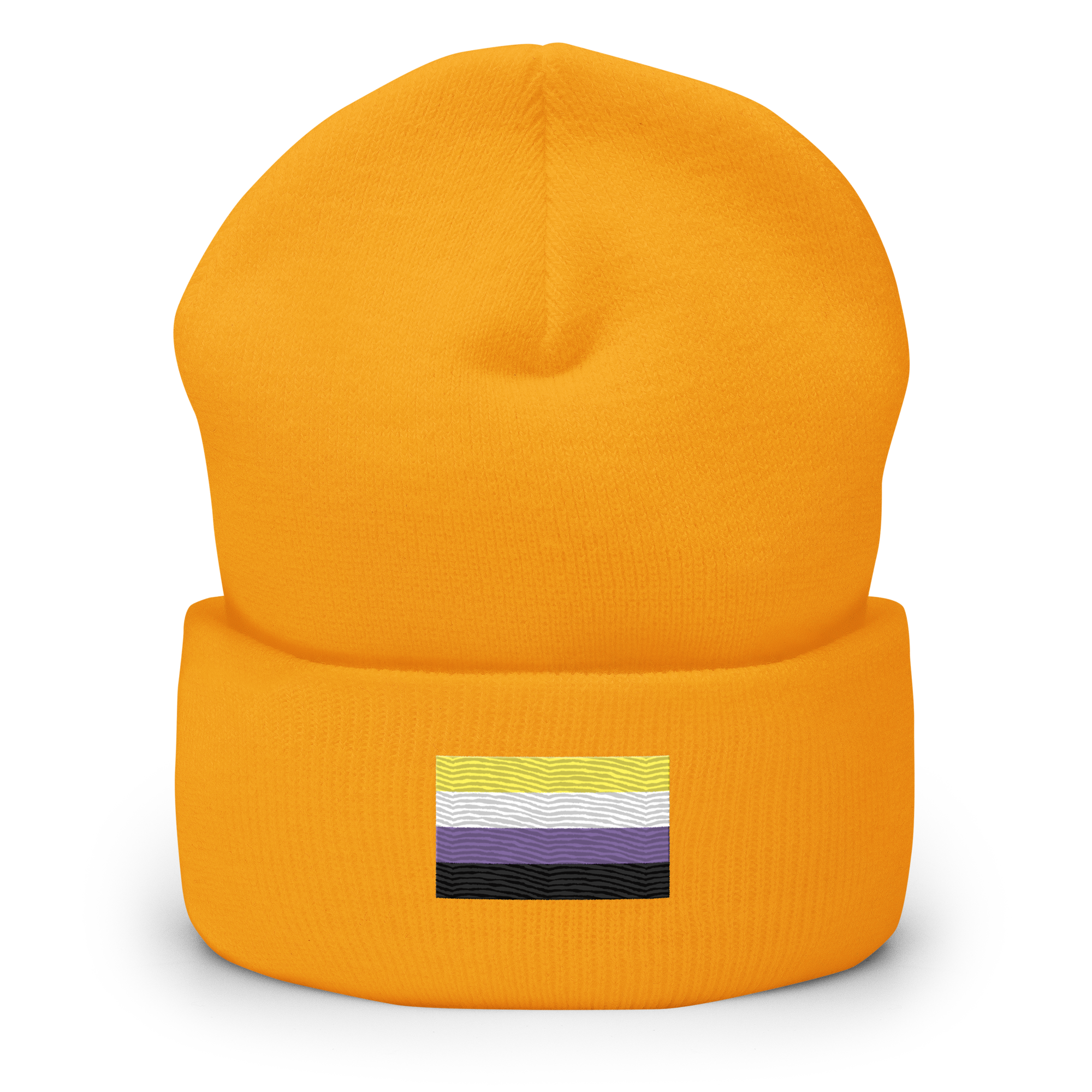Nonbinary Pride Flag Embroidered Beanie