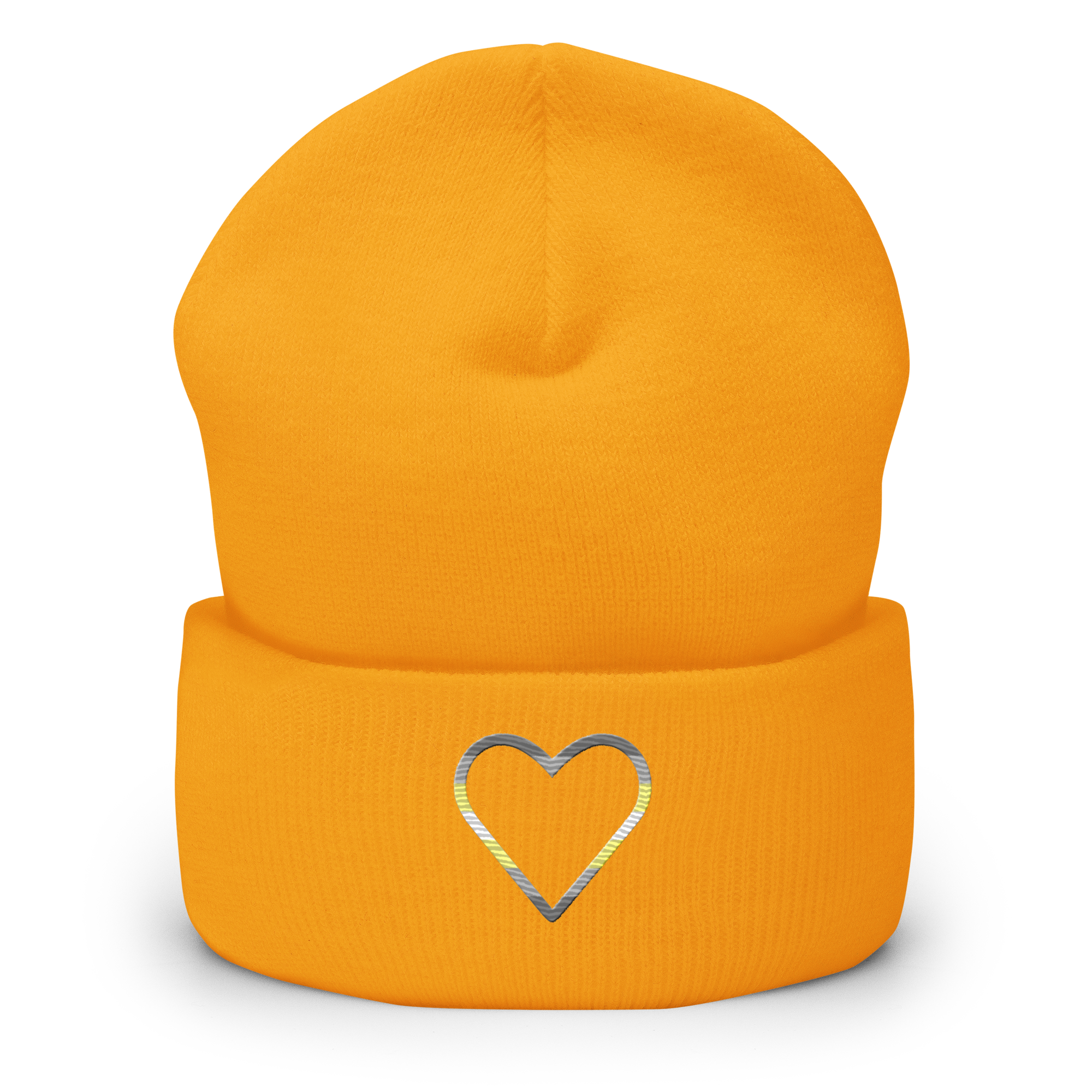 Demigender Heart Beanie: Embroidered Pride Hat